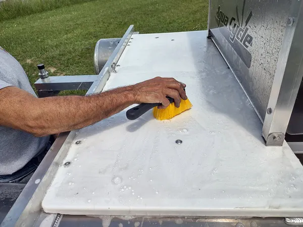 Brush carefully on boards